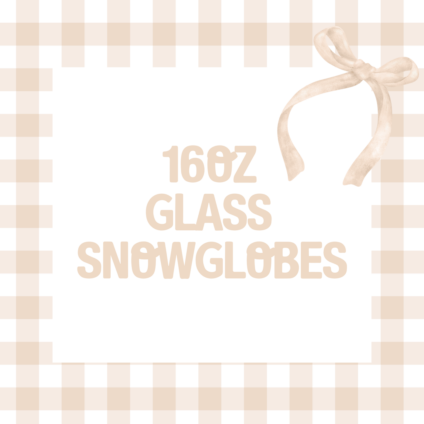 16oz Glass Snow Globe