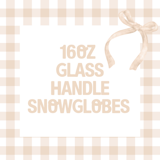16oz Glass Handle Snowglobe