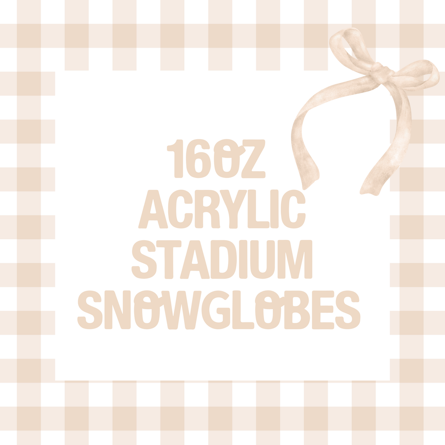 16oz Acrylic Stadium Snowglobe