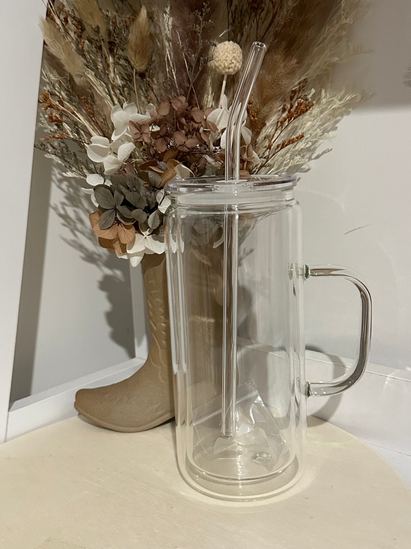 16oz Glass Handle Snowglobe